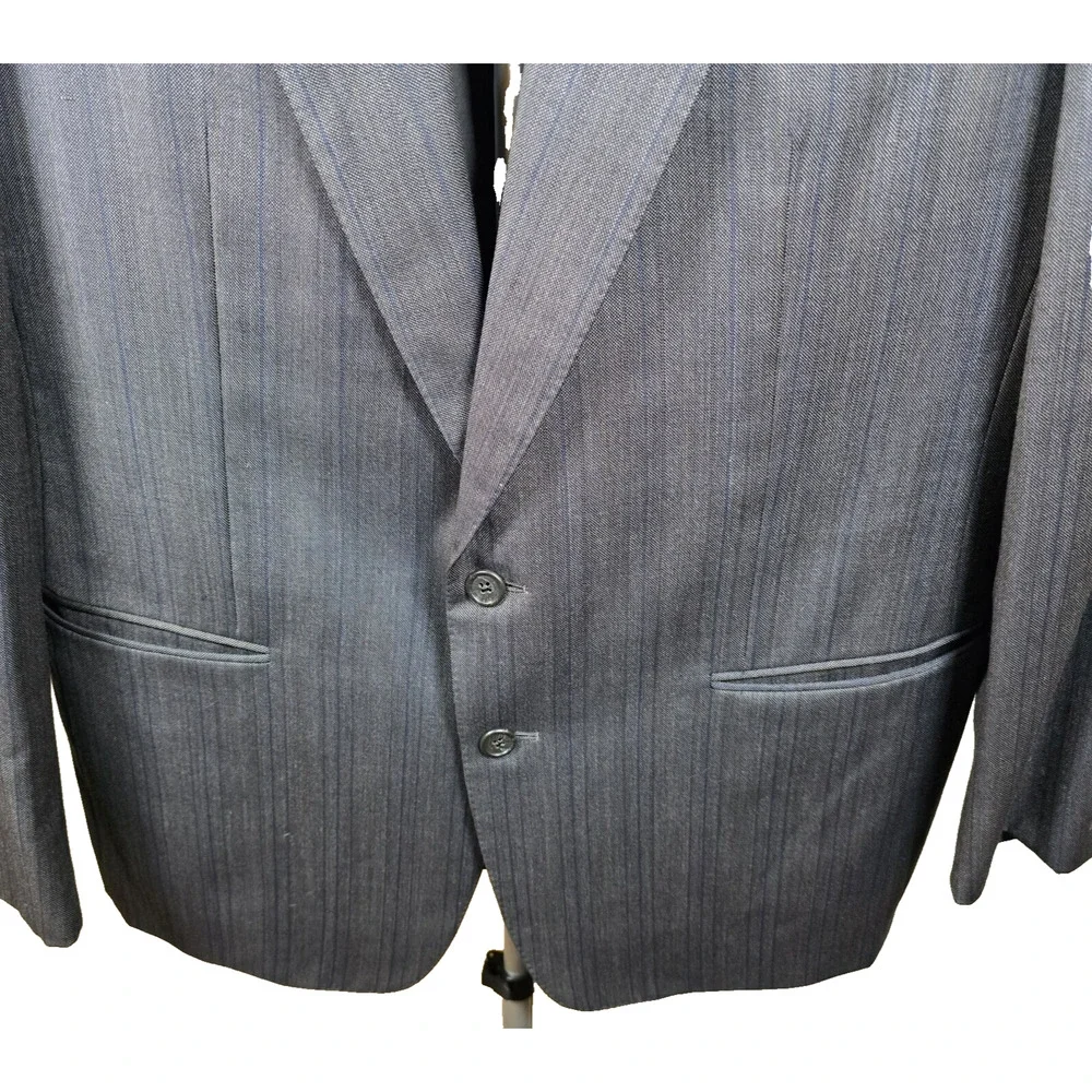 Ermenegildo Zegna Suit Jacket Blazer Mens Gray Wool 44 US 54 IT